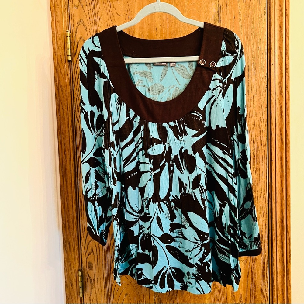 Apt 9 1X Brown & Blue Shirt